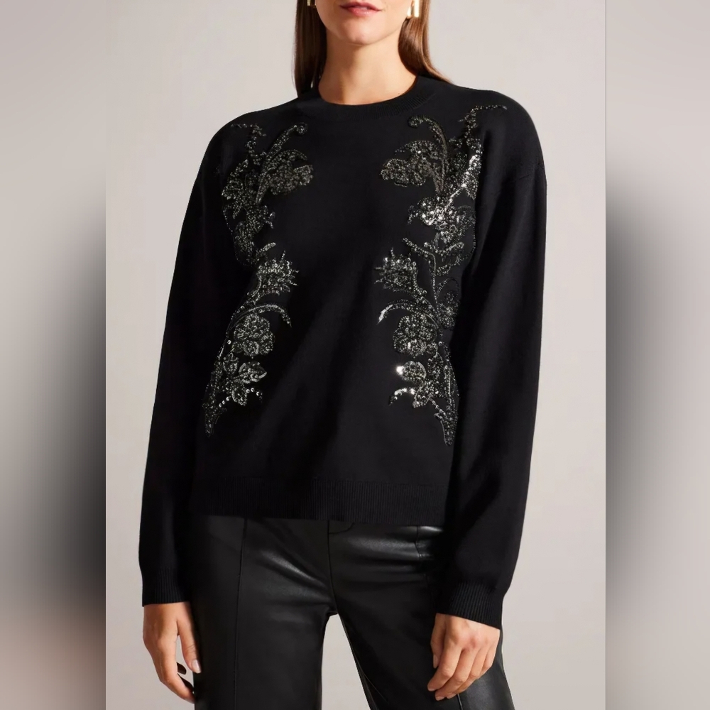 TED BAKER London Hazlie Embellished Sweater